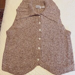 Vintage Villager Shawl Collar Sleeveless Vest